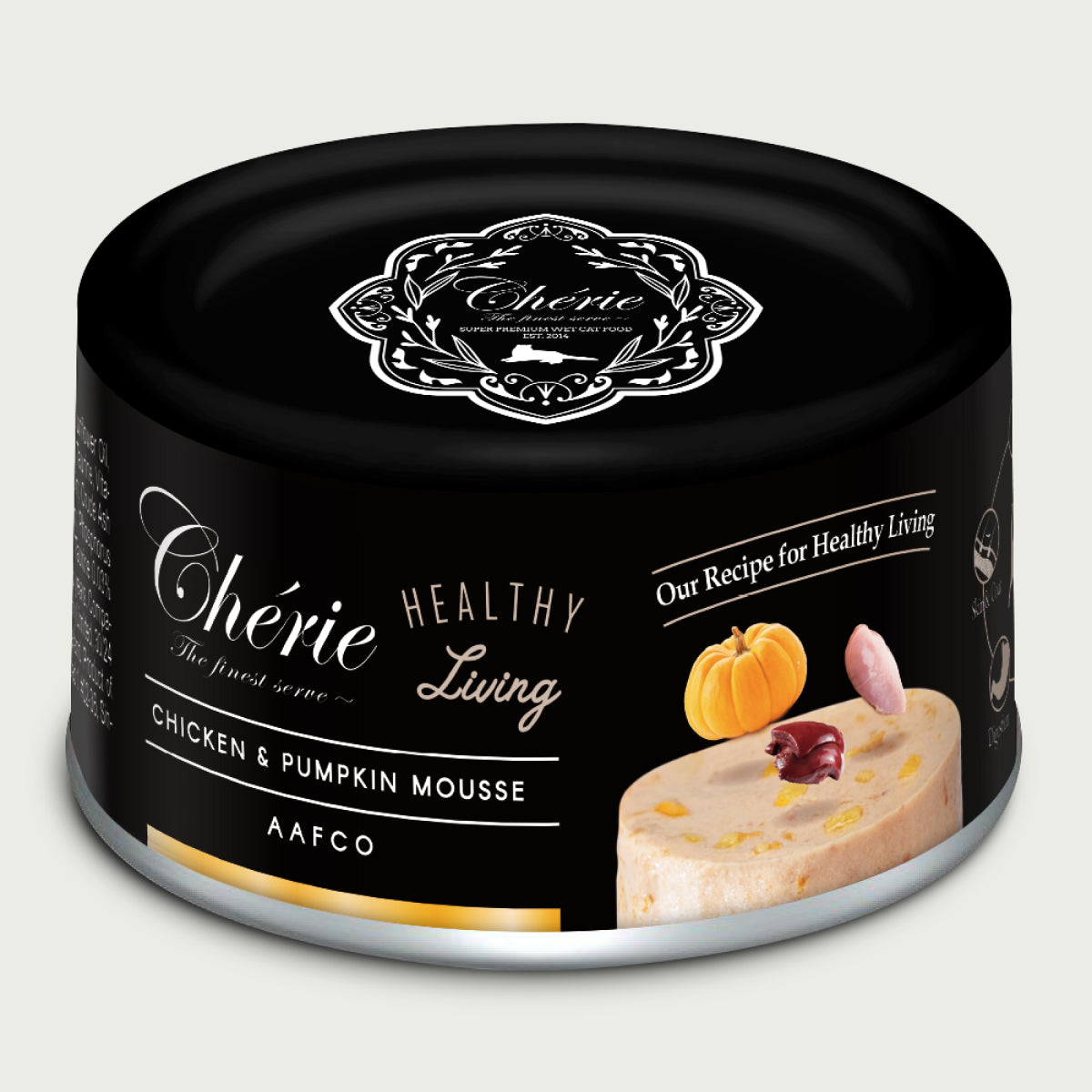 Set | Chérie Healthy Living Chicken Mousse with Pumpkin 80 g + 1 Free Fillet