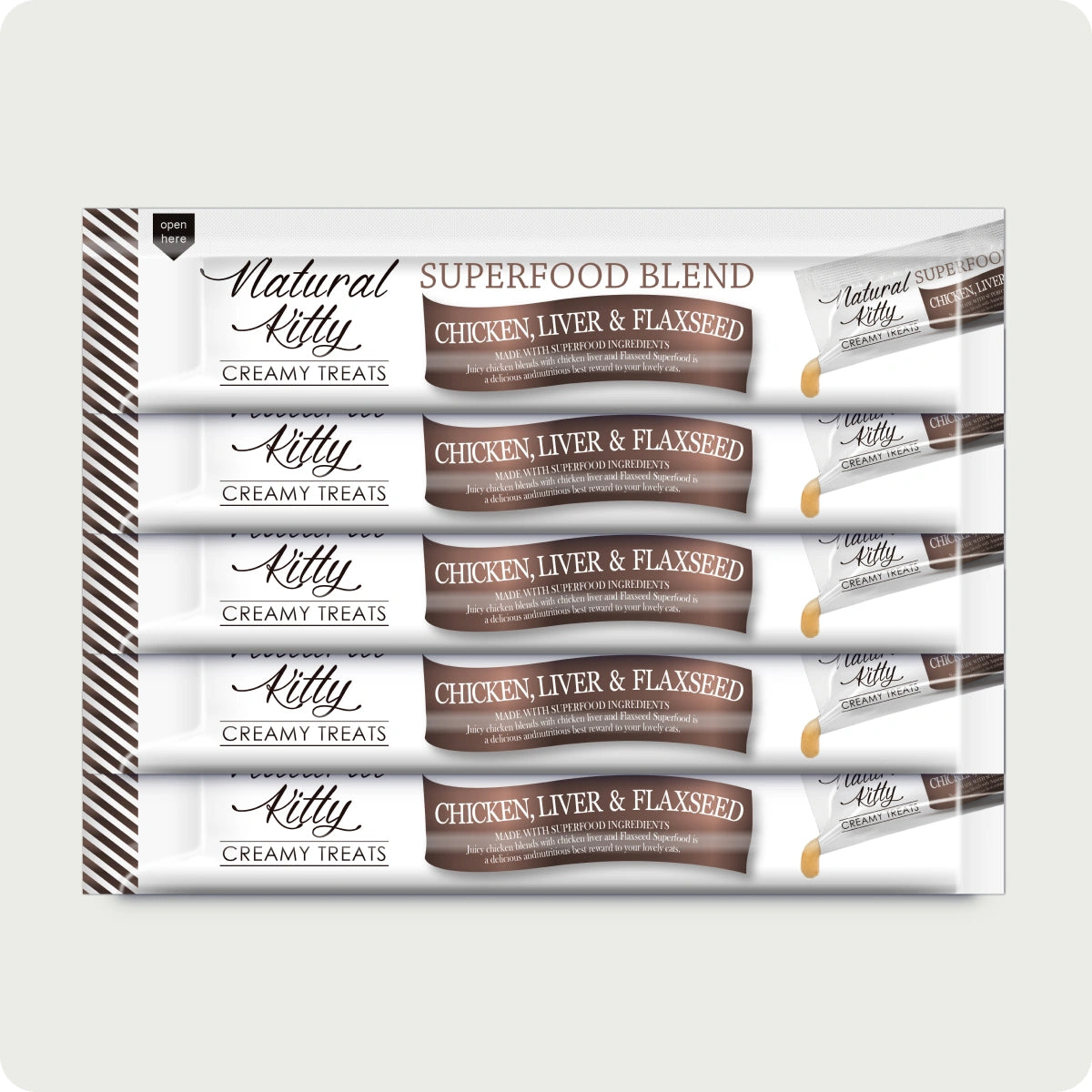 Natural Kitty Creamy Treats Chicken Liver & Flaxseed