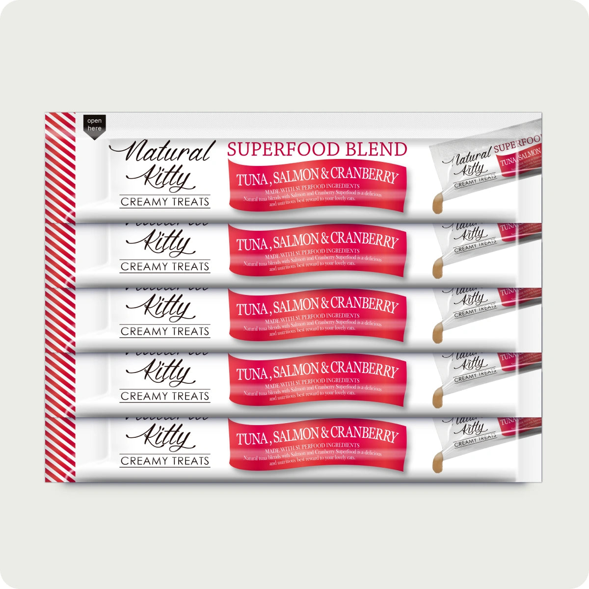 Natural Kitty Creamy Treats Tuna, Salmon & Cranberry